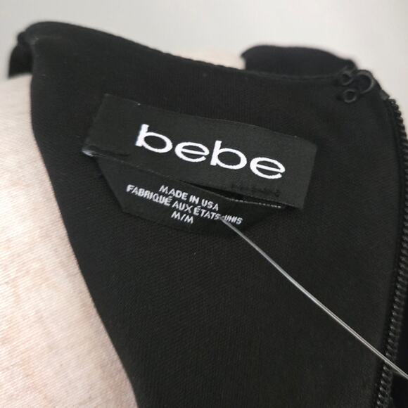 NWT Bebe Oselot LS Cutout Belted Long Sleeve Dress Size M - Picture 3 of 8